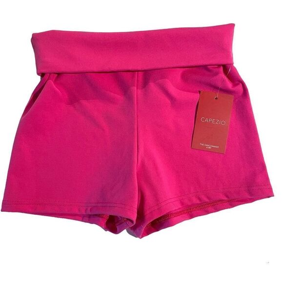 Nwt Capezio Girls High Waisted Pink Shorts Size Large - Picture 1 of 9